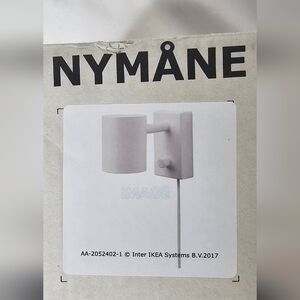 SET OF 2 - Ikea NYMANE Wall/reading lamp, white - NEW